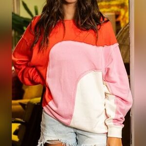 Candyland Crew neck oversized fit French Terry Sweatshirt Small,Med Large NWT$98